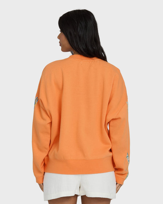 Billabong Palm Rio Crew Sweatshirt-Tangerine