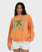 Billabong Palm Rio Crew Sweatshirt-Tangerine