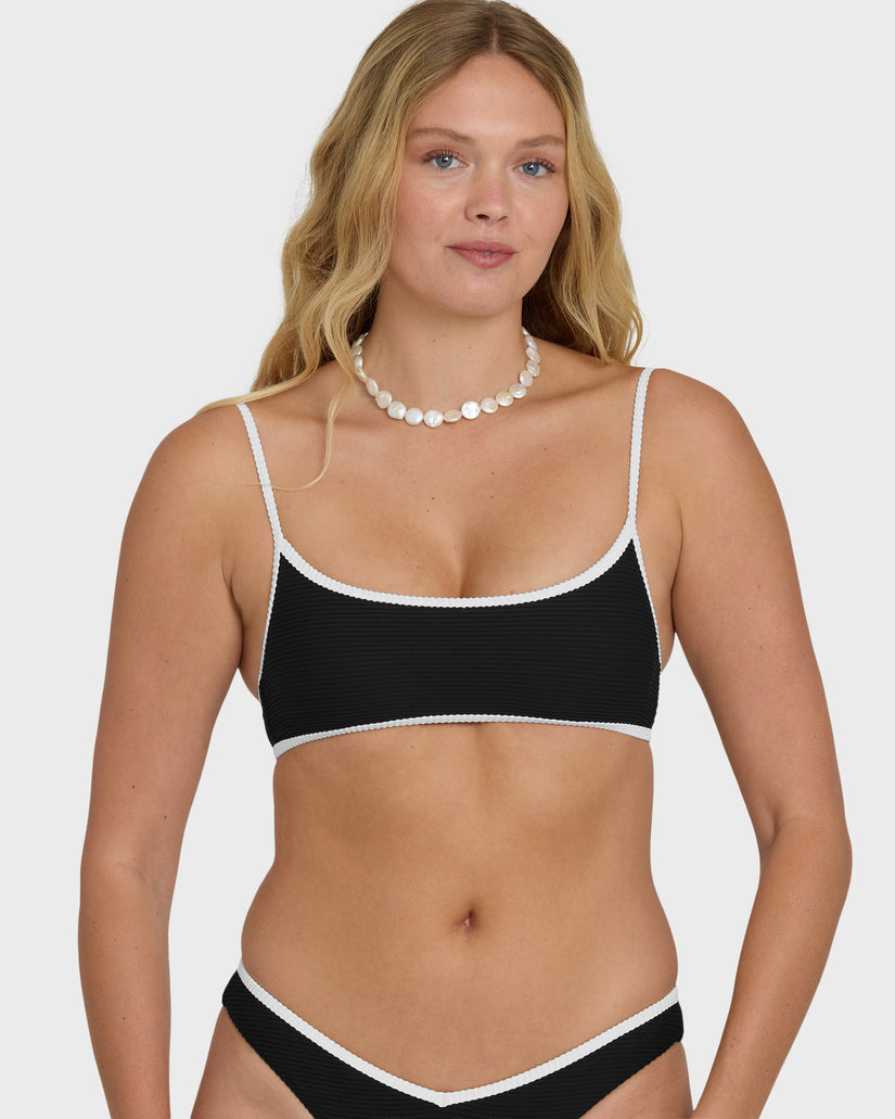Billabong Tanlines Bound Jaclyn Crop Top-Black Pebble