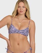 Billabong Pretty Wild Ruched V Bralette Top-Sweet Lilac