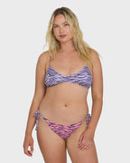 Billabong Pretty Wild Ruched V Bralette Top-Sweet Lilac
