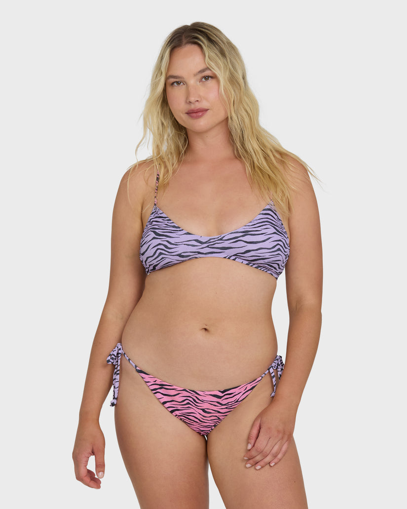 Billabong Pretty Wild Ruched V Bralette Top-Sweet Lilac
