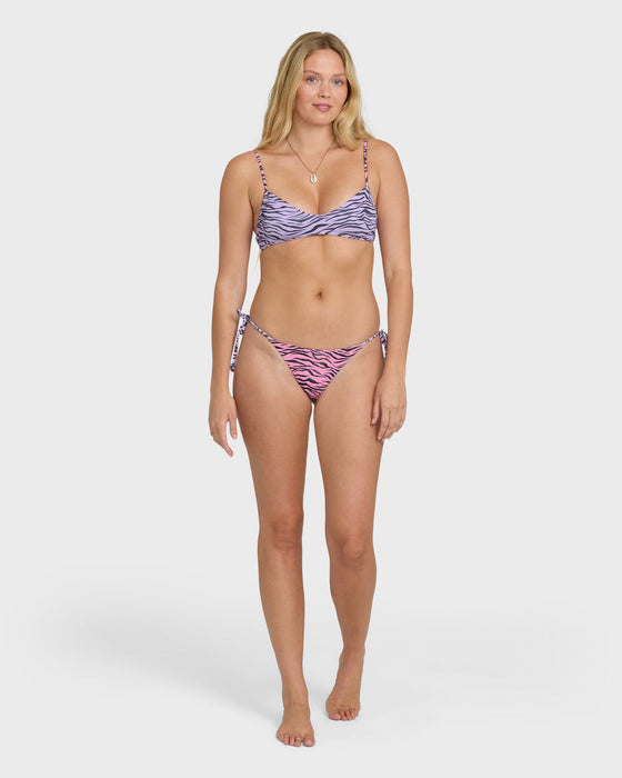 Billabong Pretty Wild Ruched V Bralette Top-Sweet Lilac