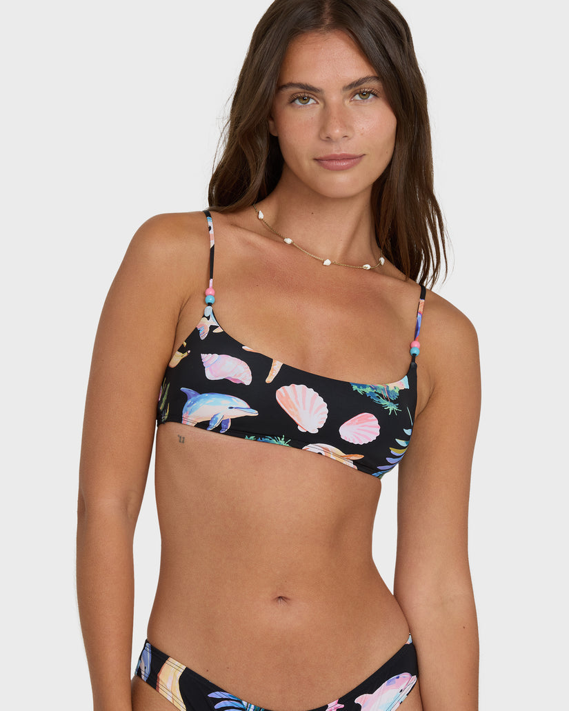 Billabong Party Wave Jaclyn Crop Top-Black Pebble