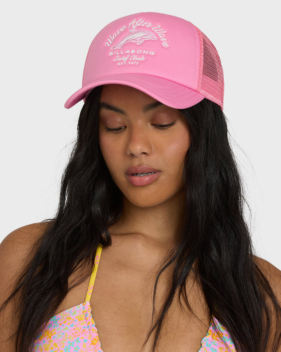 Billabong Grandpa Trucker Hat-Party Pink