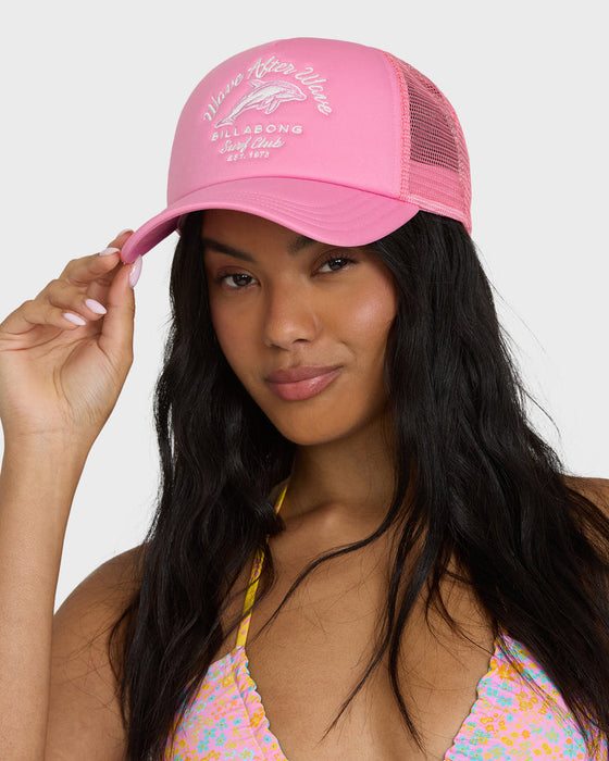 Billabong Grandpa Trucker Hat-Party Pink