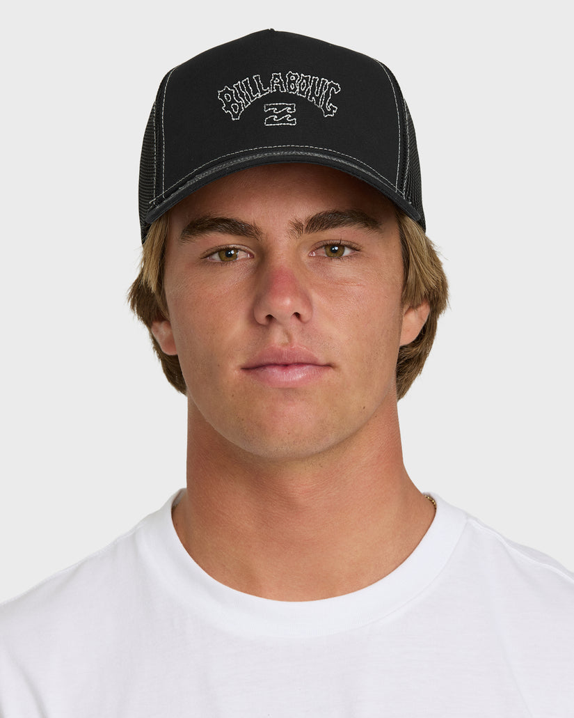 Billabong Peaked Trucker Hat-Black