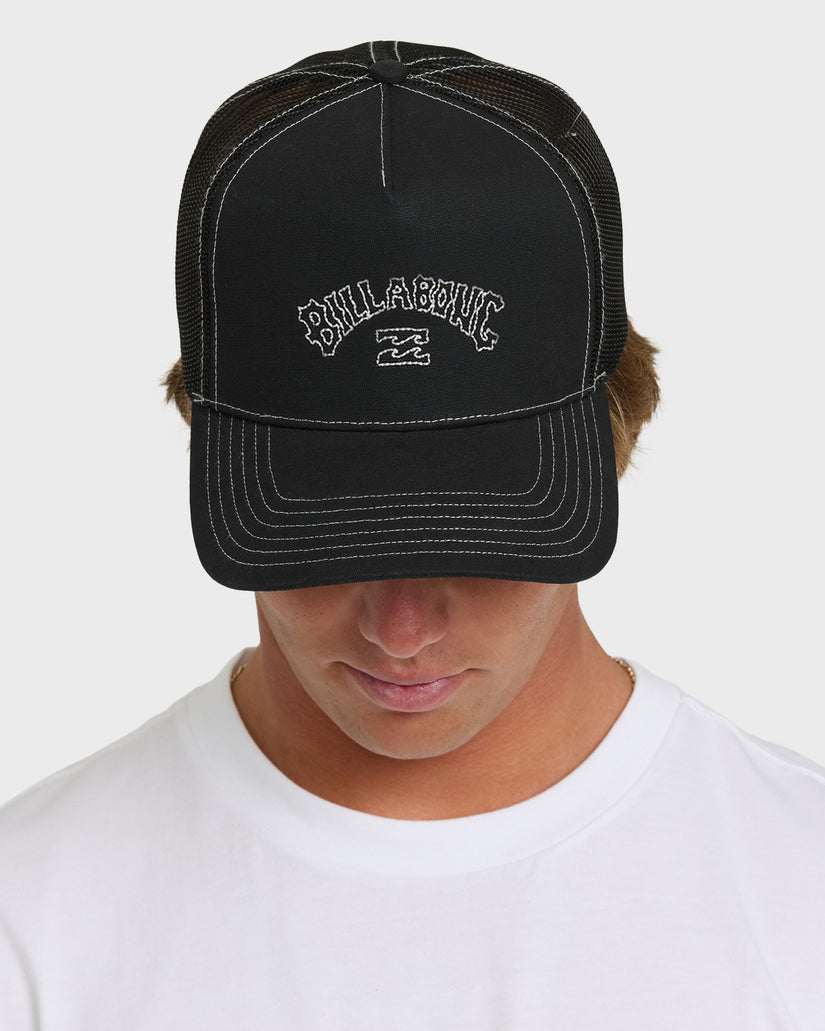 Billabong Peaked Trucker Hat-Black