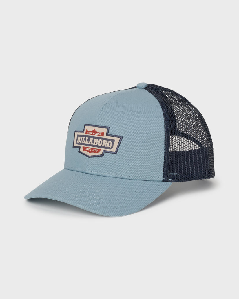 Billabong Walled Trucker Hat-Blue Fog