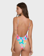 Billabong Pipe Dreams Deep V One Piece-Bright Marine