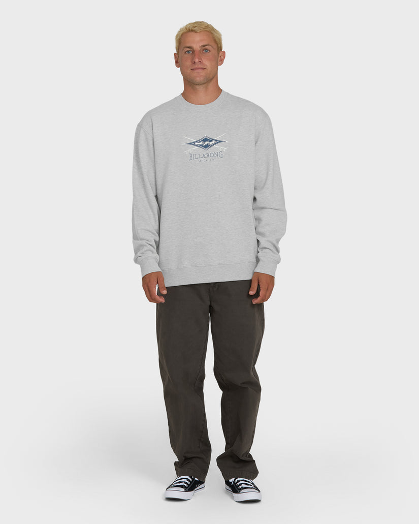 Billabong Shortsands Crew Sweatshirt-Light Grey Heather