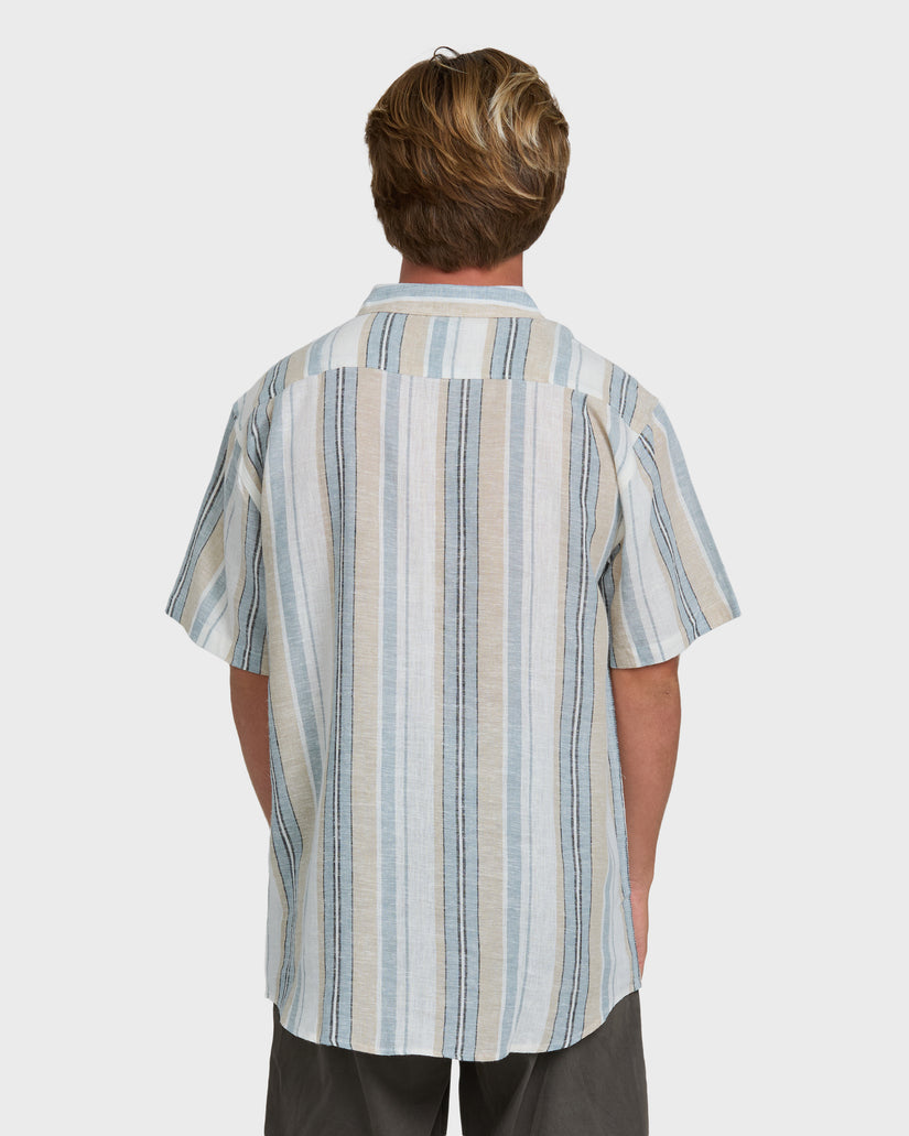 Billabong All Day Stripe Shirt-Blue/White