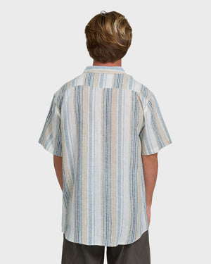 Billabong All Day Stripe Shirt-Blue/White— Alternate View