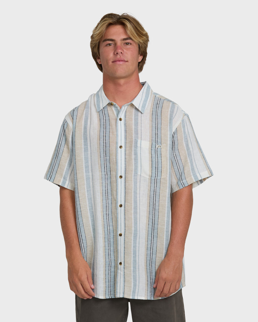 Billabong All Day Stripe Shirt-Blue/White