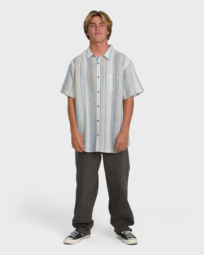 Billabong All Day Stripe Shirt-Blue/White