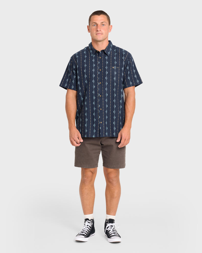 Billabong Sundays Jacquard S/S Shirt-Real Teal