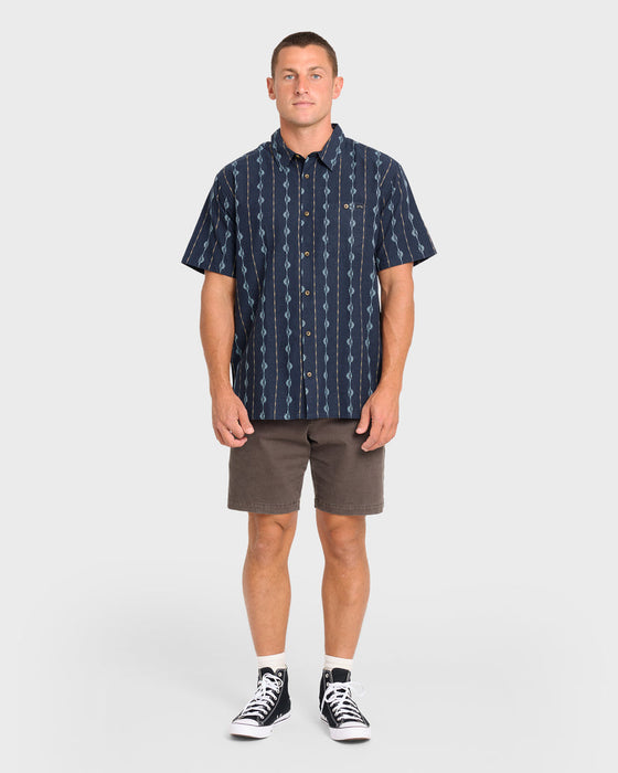 Billabong Sundays Jacquard S/S Shirt-Real Teal