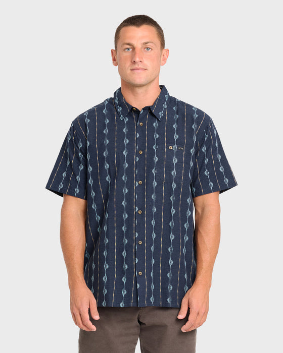 Billabong Sundays Jacquard S/S Shirt-Real Teal