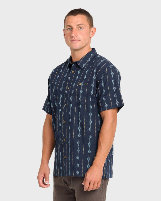 Billabong Sundays Jacquard S/S Shirt-Real Teal