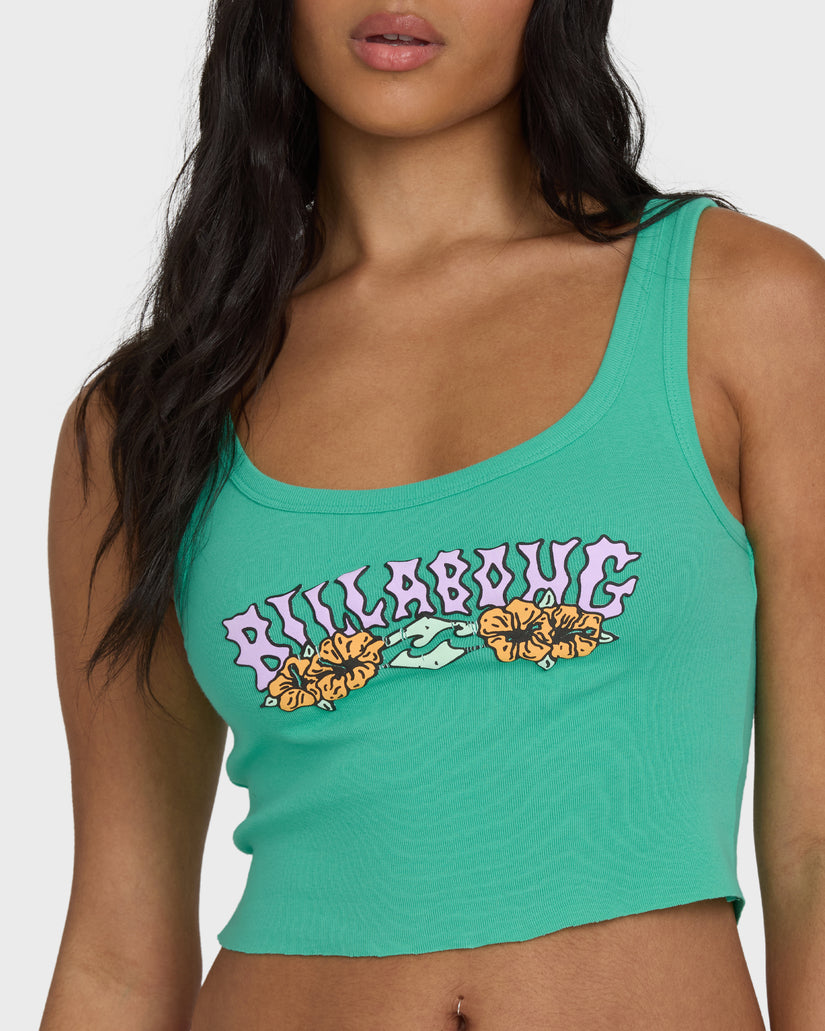 Billabong Hibiscus Minds Tank-Green Tropics