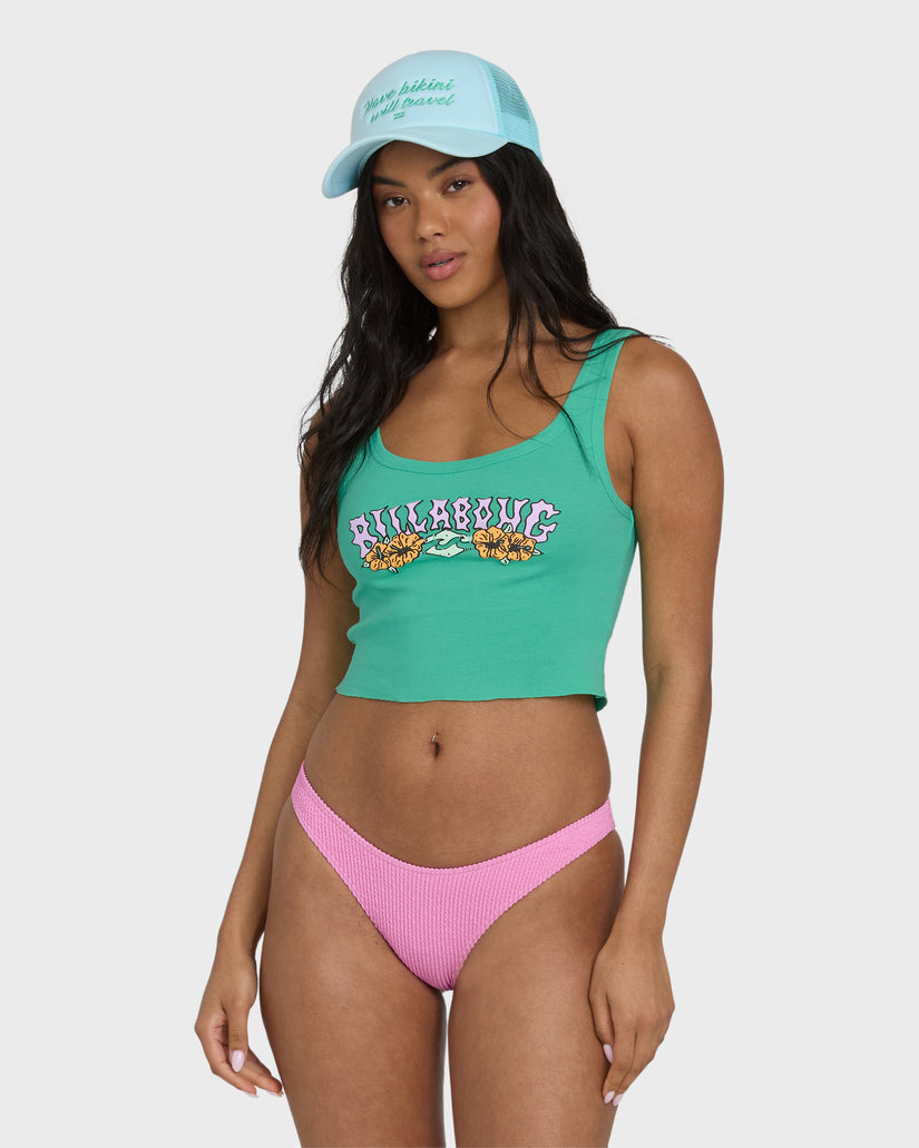 Billabong Hibiscus Minds Tank-Green Tropics