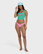Billabong Hibiscus Minds Tank-Green Tropics