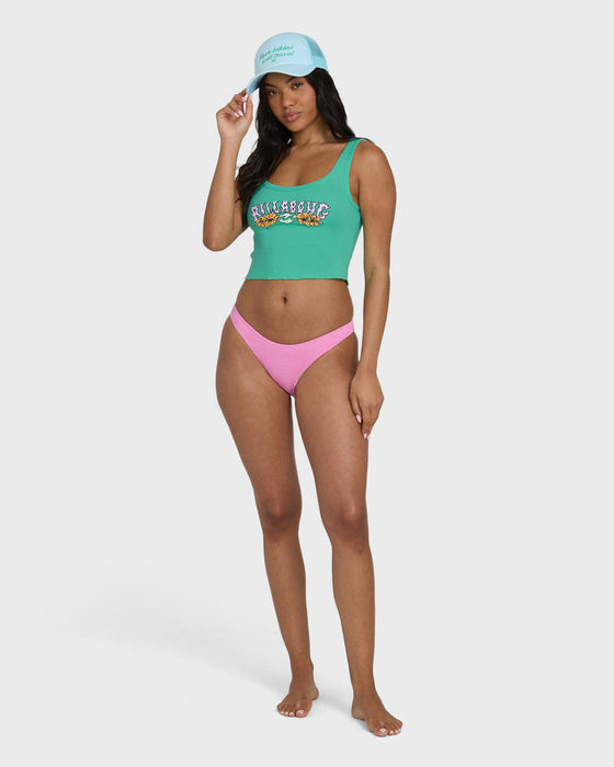 Billabong Hibiscus Minds Tank-Green Tropics