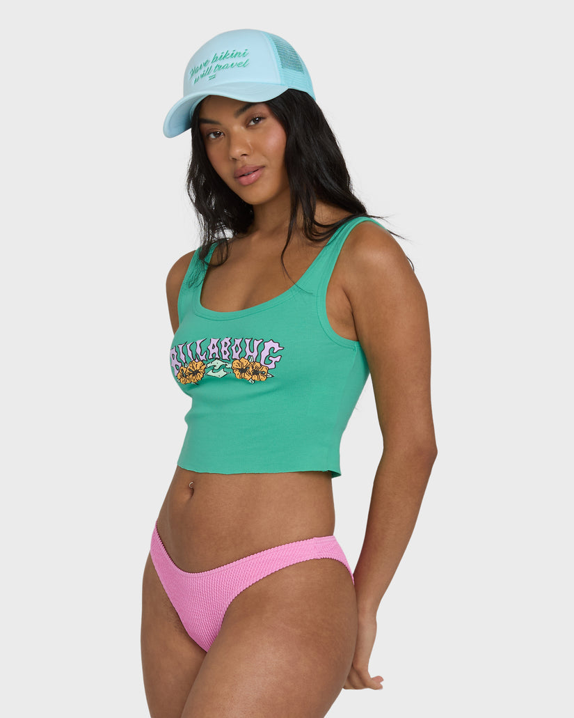 Billabong Hibiscus Minds Tank-Green Tropics