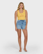 Billabong Sun Palm Seashell Tank-Soft Yellow