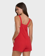 Billabong Beach Crush Romper-Fiesta Red