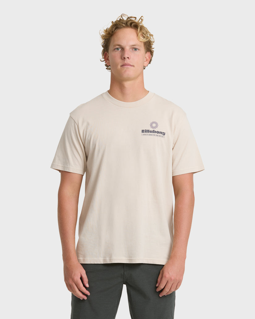 Billabong Single Fin Premium Tee-Oatmeal