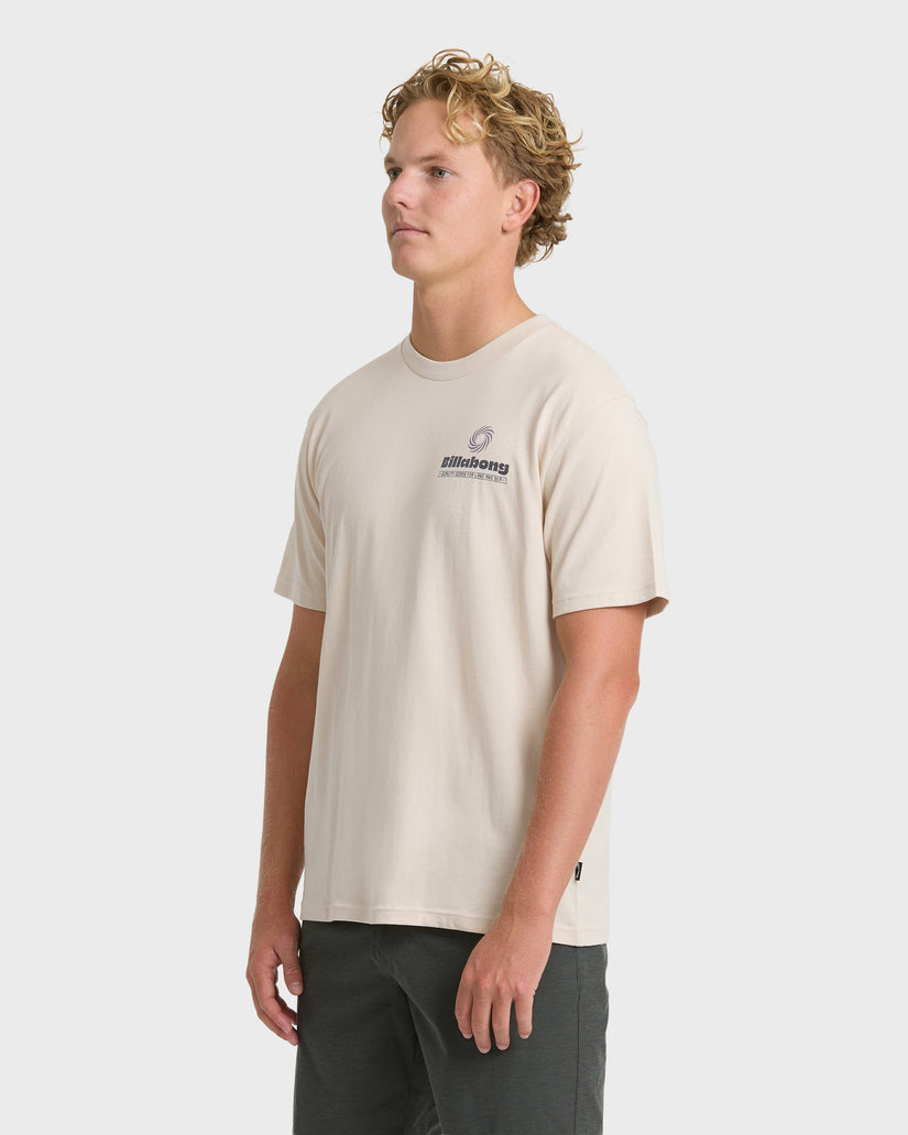 Billabong Single Fin Premium Tee-Oatmeal