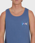 Billabong Crayon Wave Premium Tank-Blue Horizon