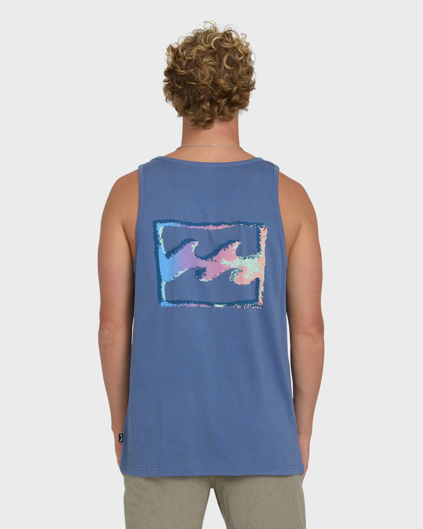Billabong Crayon Wave Premium Tank-Blue Horizon