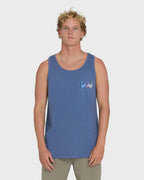 Billabong Crayon Wave Premium Tank-Blue Horizon