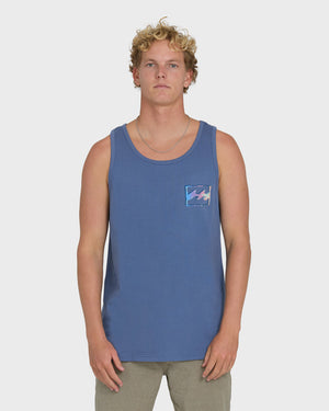 Billabong Crayon Wave Premium Tank-Blue Horizon
