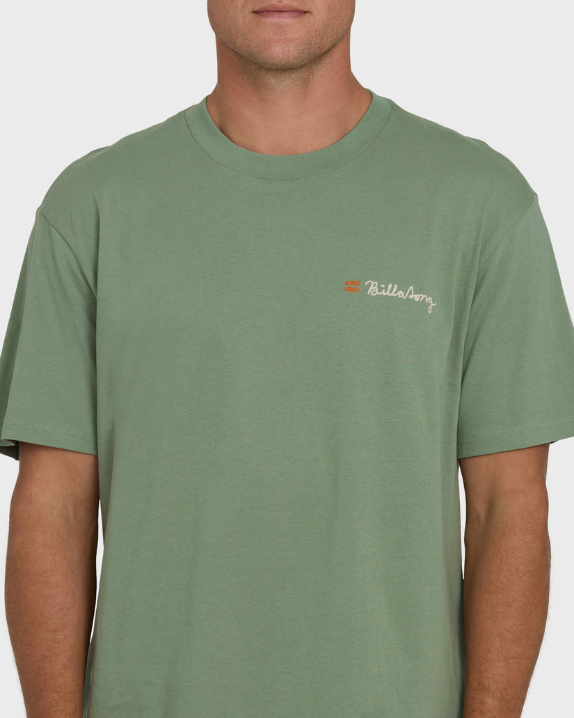 Billabong Making Tracks Premium Tee-Hedge Green