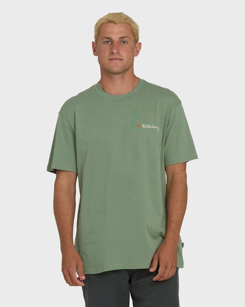Billabong Making Tracks Premium Tee-Hedge Green