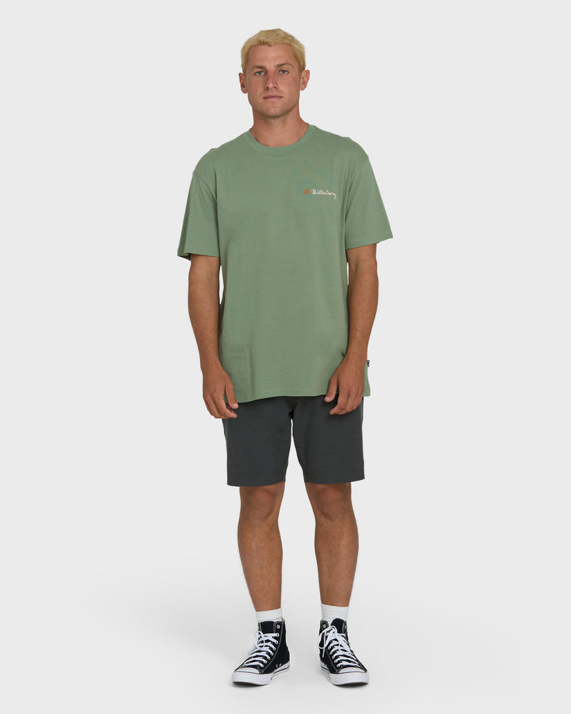 Billabong Making Tracks Premium Tee-Hedge Green
