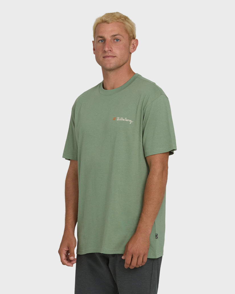 Billabong Making Tracks Premium Tee-Hedge Green