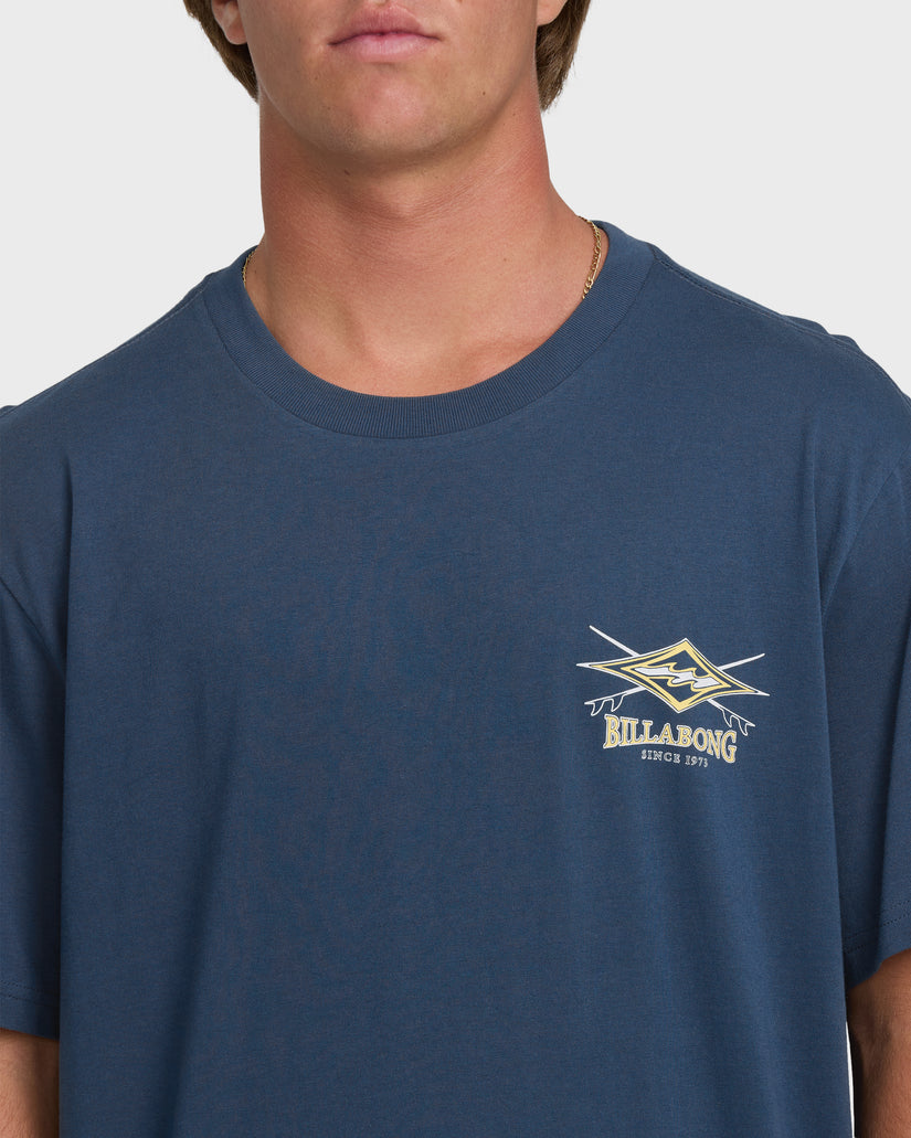Billabong Crossboards Premium Tee-Dark Denim