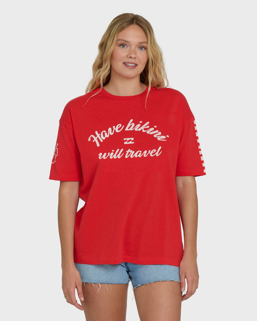 Billabong I Will Travel Tee-Fiesta Red