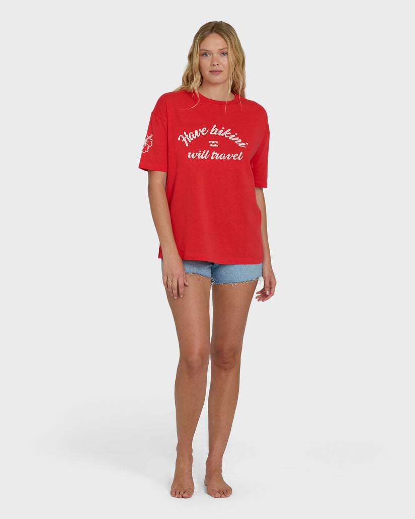Billabong I Will Travel Tee-Fiesta Red