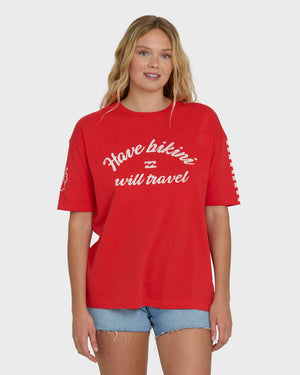 Billabong I Will Travel Tee-Fiesta Red
