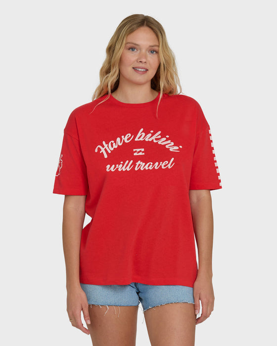 Billabong I Will Travel Tee-Fiesta Red