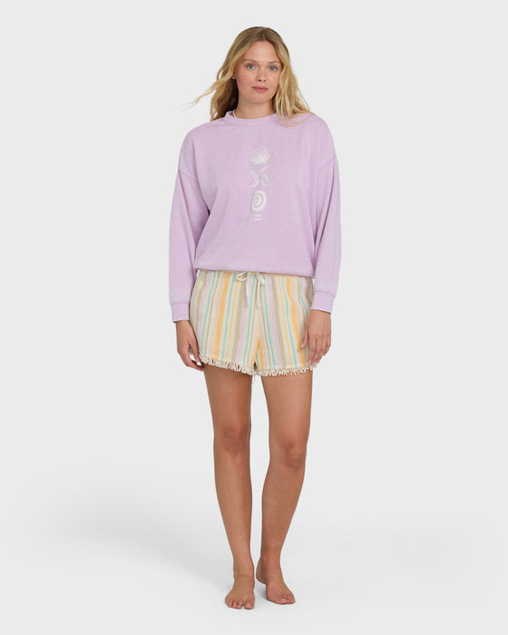 Billabong Echo Crew Burnout Sweatshirt-Sweet Lilac