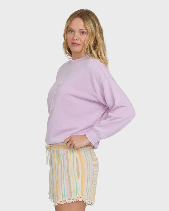 Billabong Echo Crew Burnout Sweatshirt-Sweet Lilac
