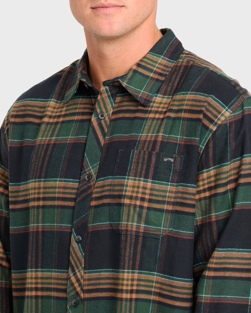 Billabong Coastline Flannel L/S Shirt-Black