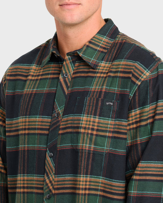 Billabong Coastline Flannel L/S Shirt-Black