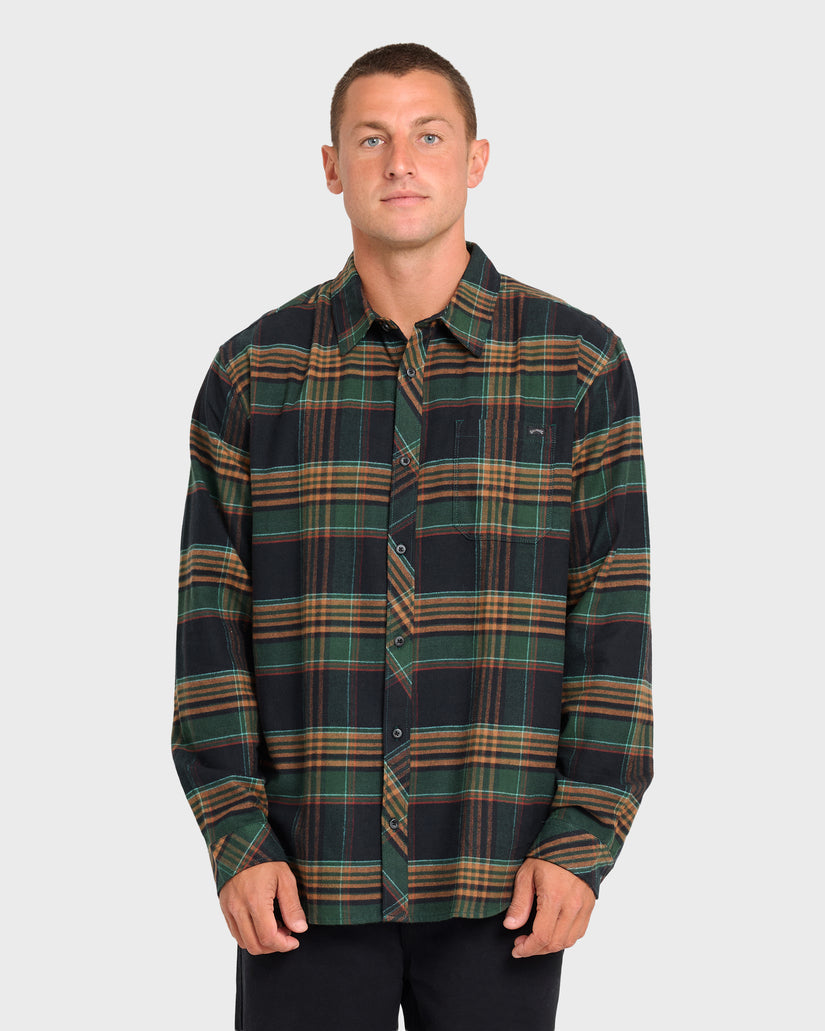 Billabong Coastline Flannel L/S Shirt-Black